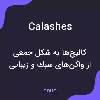 معنی calashes به فارسی معنی calashes به فارسی