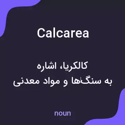 معنی calcarea به فارسی معنی calcarea به فارسی