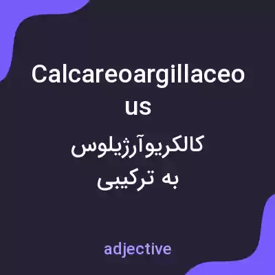 معنی calcareoargillaceous به فارسی معنی calcareoargillaceous به فارسی