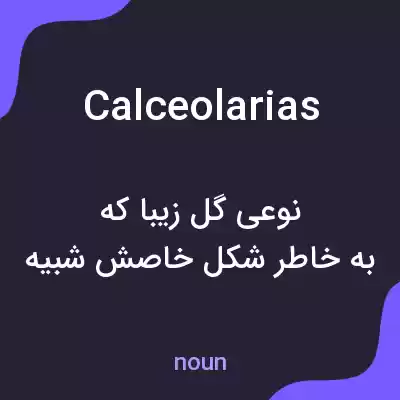 معنی calceolarias به فارسی معنی calceolarias به فارسی