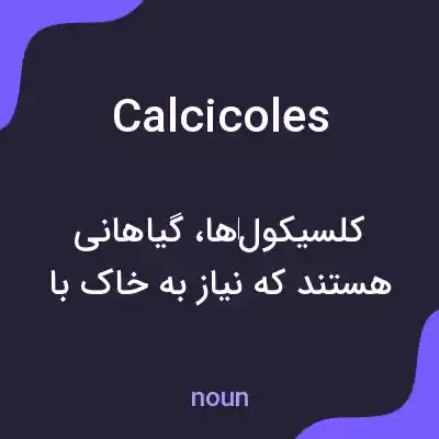 معنی calcicoles به فارسی معنی calcicoles به فارسی