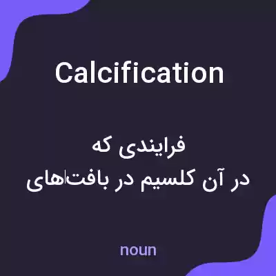 معنی calcification به فارسی معنی calcification به فارسی
