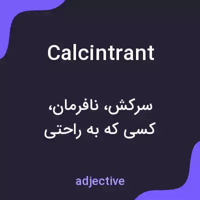 معنی calcintrant به فارسی معنی calcintrant به فارسی