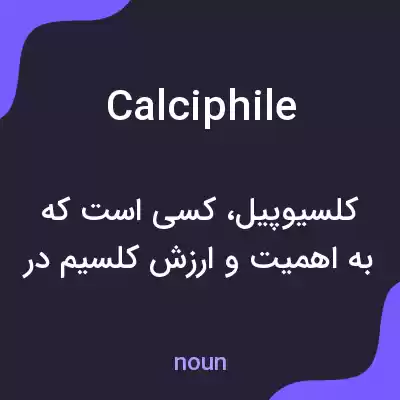 معنی calciphile به فارسی معنی calciphile به فارسی