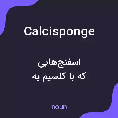 معنی calcisponge به فارسی معنی calcisponge به فارسی