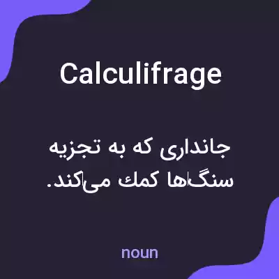 معنی calculifrage به فارسی معنی calculifrage به فارسی