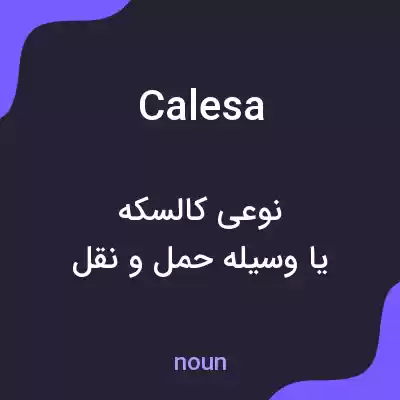معنی calesa به فارسی معنی calesa به فارسی