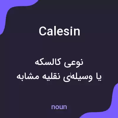معنی calesin به فارسی