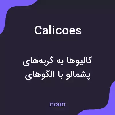 معنی calicoes به فارسی معنی calicoes به فارسی