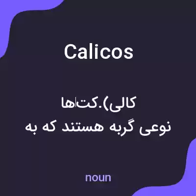 معنی calicos به فارسی معنی calicos به فارسی