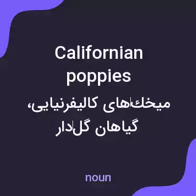 معنی californian poppies به فارسی