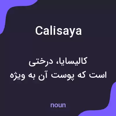 معنی calisaya به فارسی معنی calisaya به فارسی