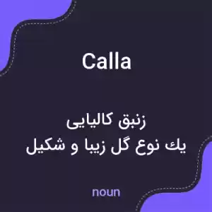 معنی calla به فارسی معنی calla به فارسی