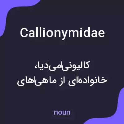 معنی callionymidae به فارسی معنی callionymidae به فارسی