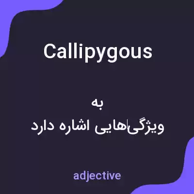 معنی callipygous به فارسی معنی callipygous به فارسی