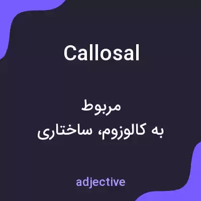 معنی callosal به فارسی معنی callosal به فارسی