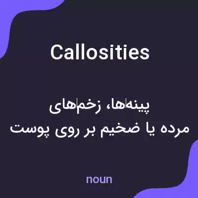 معنی callosities به فارسی معنی callosities به فارسی