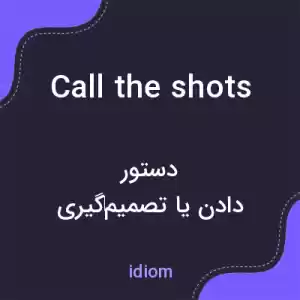 معنی call the shots به فارسی