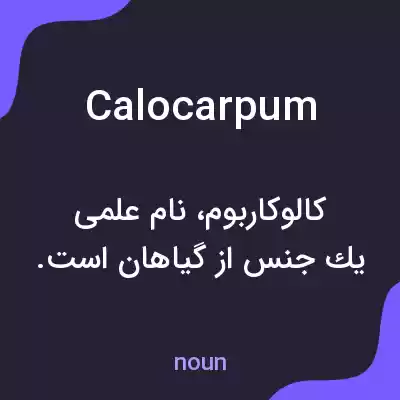 معنی calocarpum به فارسی معنی calocarpum به فارسی