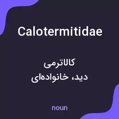 معنی calotermitidae به فارسی معنی calotermitidae به فارسی