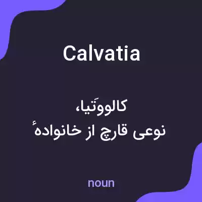 معنی calvatia به فارسی معنی calvatia به فارسی