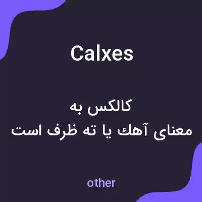 معنی calxes به فارسی معنی calxes به فارسی
