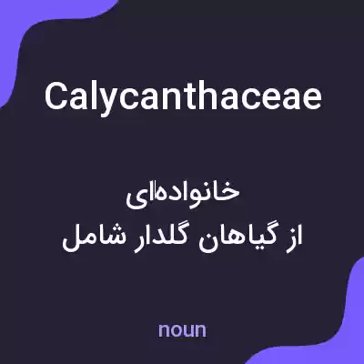 معنی calycanthaceae به فارسی معنی calycanthaceae به فارسی