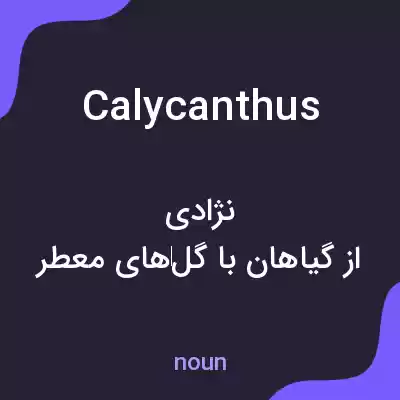 معنی calycanthus به فارسی معنی calycanthus به فارسی