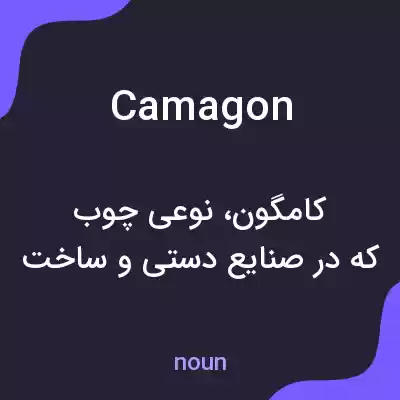 معنی camagon به فارسی معنی camagon به فارسی