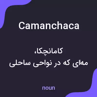 معنی camanchaca به فارسی معنی camanchaca به فارسی