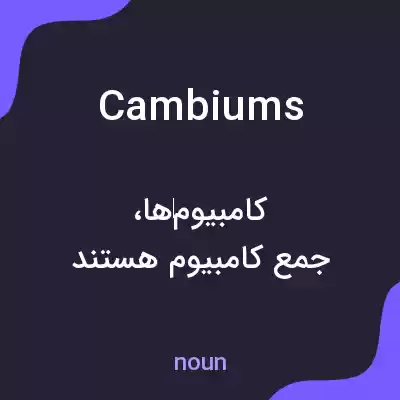معنی cambiums به فارسی معنی cambiums به فارسی