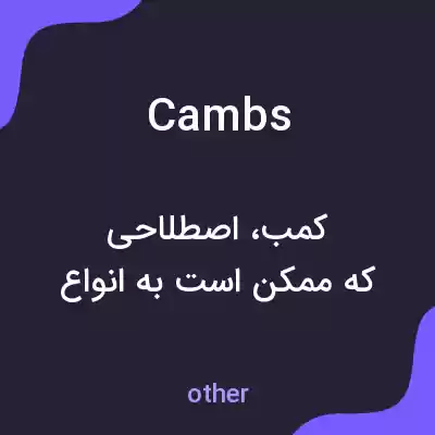 معنی cambs به فارسی معنی cambs به فارسی