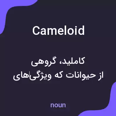 معنی cameloid به فارسی معنی cameloid به فارسی