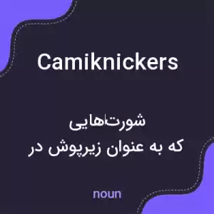 معنی camiknickers به فارسی معنی camiknickers به فارسی