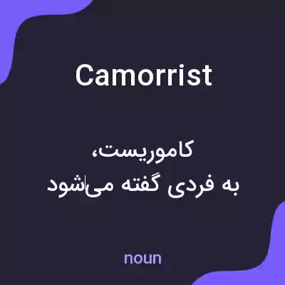 معنی camorrist به فارسی معنی camorrist به فارسی