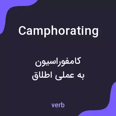معنی camphorating به فارسی معنی camphorating به فارسی