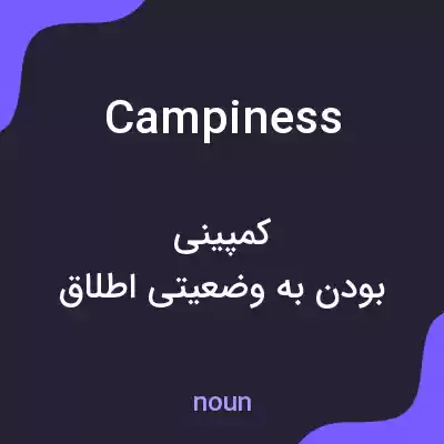 معنی campiness به فارسی معنی campiness به فارسی