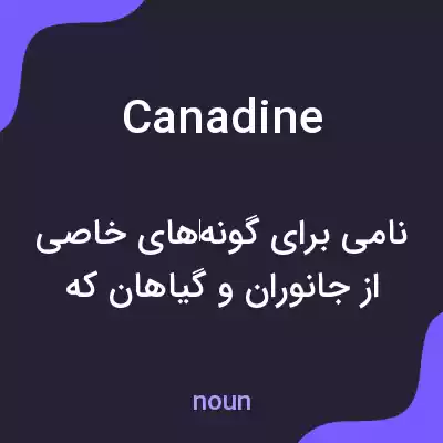 معنی canadine به فارسی معنی canadine به فارسی