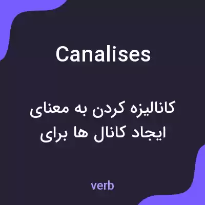 معنی canalises به فارسی معنی canalises به فارسی