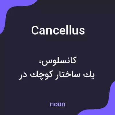معنی cancellus به فارسی معنی cancellus به فارسی