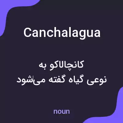 معنی canchalagua به فارسی معنی canchalagua به فارسی