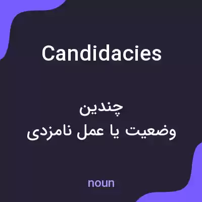 معنی candidacies به فارسی معنی candidacies به فارسی