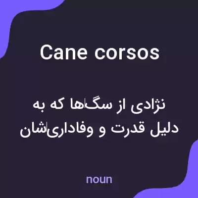 معنی cane corsos به فارسی معنی cane corsos به فارسی