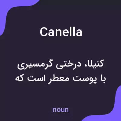 معنی canella به فارسی معنی canella به فارسی