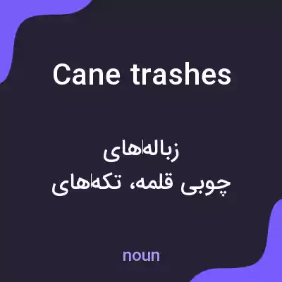 معنی cane trashes به فارسی معنی cane trashes به فارسی