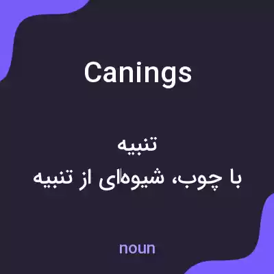 معنی canings به فارسی معنی canings به فارسی
