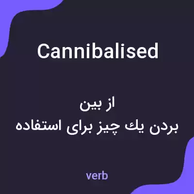 معنی cannibalised به فارسی معنی cannibalised به فارسی