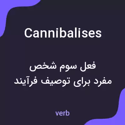 معنی cannibalises به فارسی معنی cannibalises به فارسی