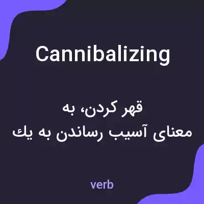 معنی cannibalizing به فارسی معنی cannibalizing به فارسی