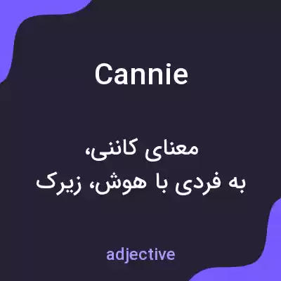 معنی cannie به فارسی معنی cannie به فارسی